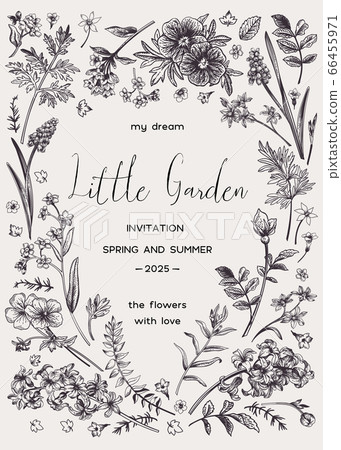 Black and white invitation card. Black and white invitation card. 66455971