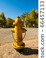 Fire hydrant on a street corner in Independence, California, USA. 66457133