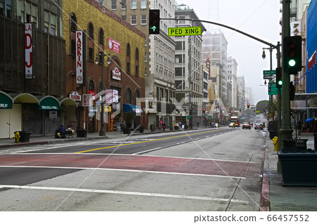 USA Los Angeles Downtown Fifth Avenue Early Morning USA Los Angeles Downtown Fifth Avenue Early Morning 66457552