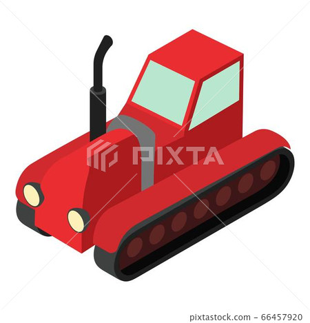 Tractor excavator icon, isometric style 66457920
