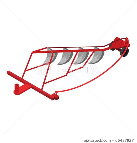 Tractor plow icon, isometric style Tractor plow icon, isometric style 66457927