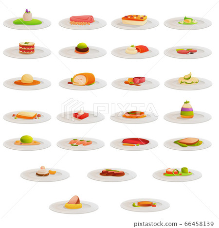 Molecular cuisine icons set, cartoon style 66458139