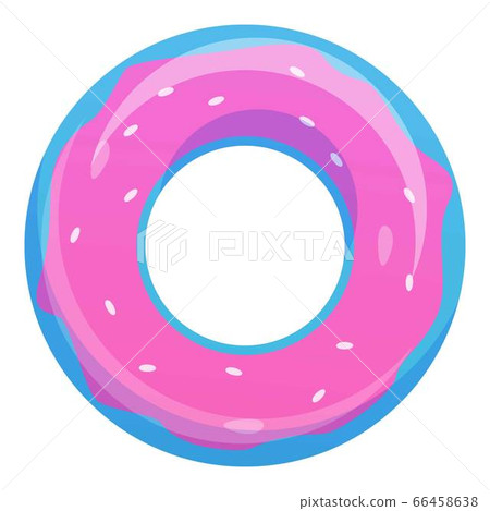 Donut inflatable ring icon, cartoon style Donut inflatable ring icon, cartoon style 66458638