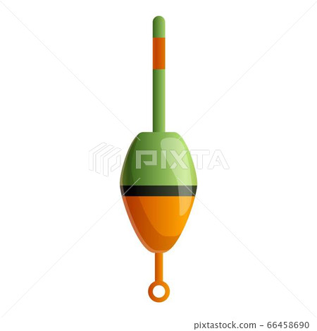Hobby fishing bobber icon, cartoon style 66458690