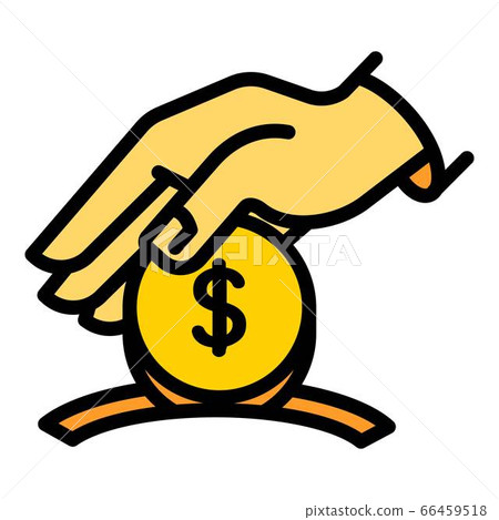 Take percent coin icon, outline style Take percent coin icon, outline style 66459518