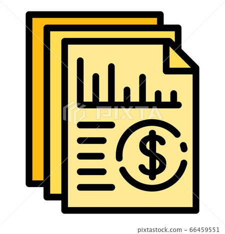 Accounting paper icon, outline style Accounting paper icon, outline style 66459551