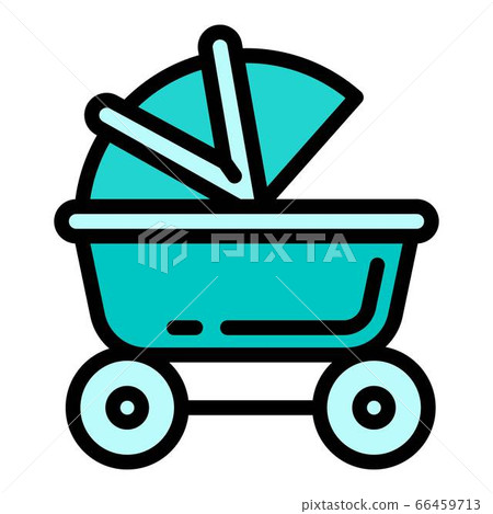 Maternity pram icon, outline style 66459713