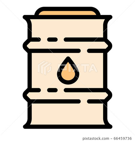 Oil barrel icon, outline style 66459736