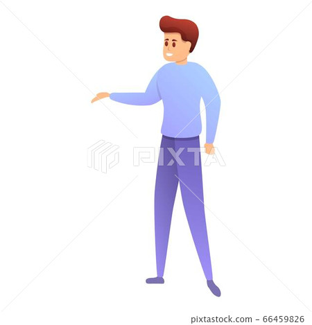 Celestial science man icon, cartoon style 66459826