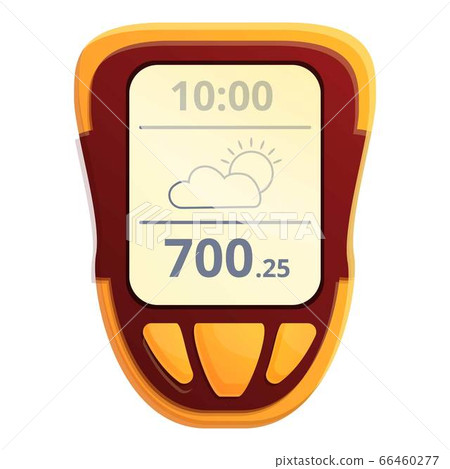 Digital barometer icon, cartoon style Digital barometer icon, cartoon style 66460277