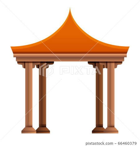 Asian gazebo icon, cartoon style Asian gazebo icon, cartoon style 66460379