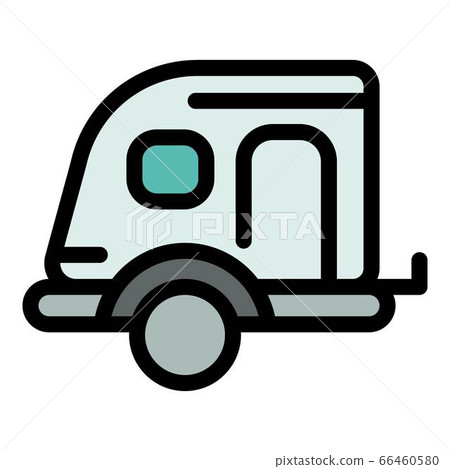 Caravan trailer icon, outline style 66460580