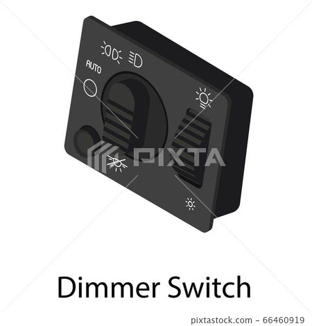 Dimmer switch icon, isometric style Dimmer switch icon, isometric style 66460919