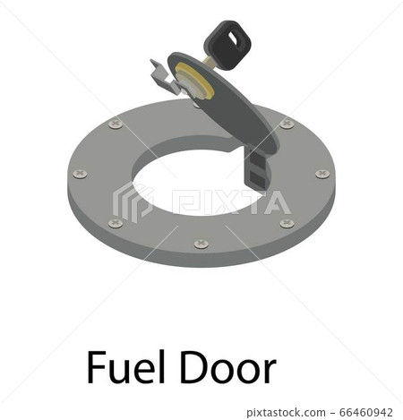 Fuel door icon, isometric style 66460942