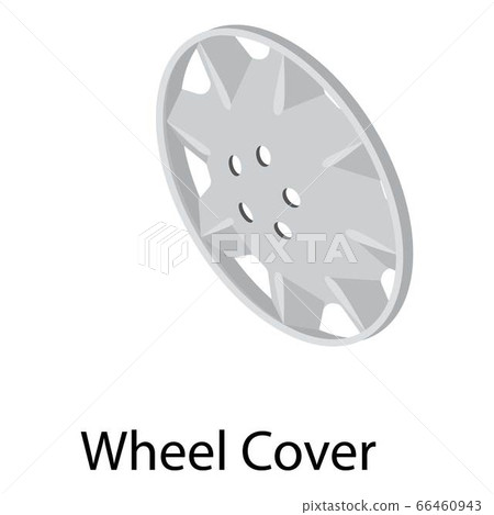 Wheel cover icon, isometric style 66460943