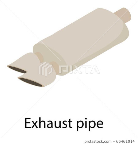 Exhaust pipe icon, isometric style Exhaust pipe icon, isometric style 66461014