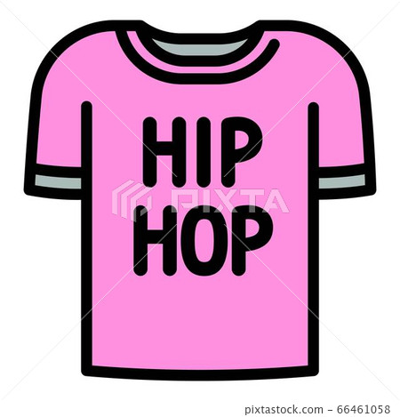 Hiphop tshirt icon, outline style 66461058
