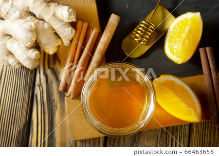 tea with lemon and ginger tea with lemon and ginger 66463658