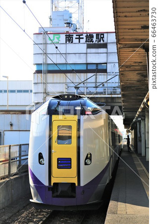 Limited express train entering Minami Chitose Station Limited express train entering Minami Chitose Station 66463730