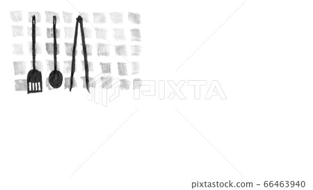 Kitchen landscape (hand-drawn illustration of ink) - Stock Illustration ...