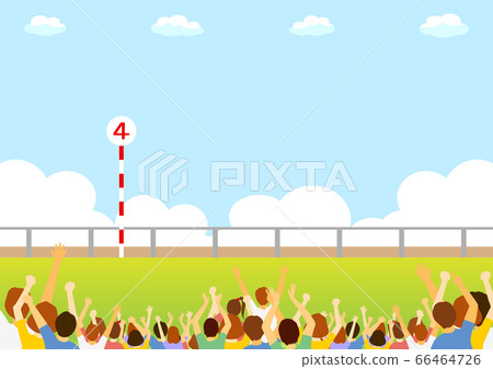 Racetrack and spectators 66464726