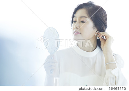 女商人，美容，裝飾，外出準備，化妝，回家 66465350