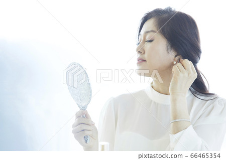 女商人，美容，裝飾，外出準備，化妝，回家 66465354