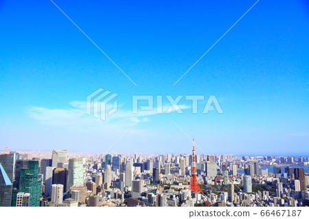 東京，東京城市景觀和東京鐵塔 66467187