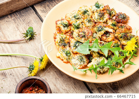 Deep frying dandelion Deep frying dandelion 66467715