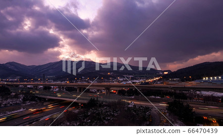 Pangyo night view at night Pangyo night view at night 66470439