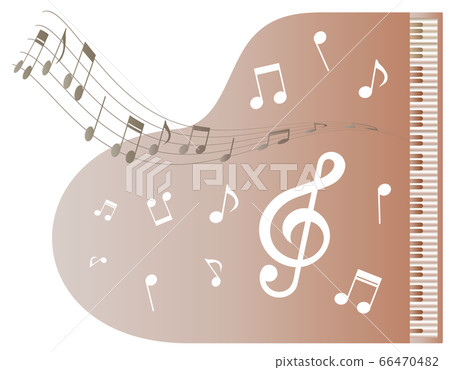 Piano 01_08 (music, grand piano, light color gradation and staff melody) Piano 01_08 (music, grand piano, light color gradation and staff melody) 66470482