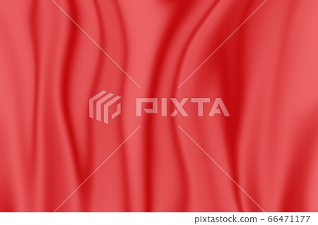 Red silk cloth fabric wave overlapping with light and shadow. 66471177
