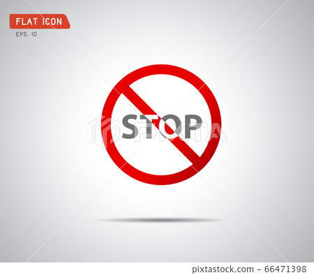 Stop icon, Prohibition no symbol, circle,