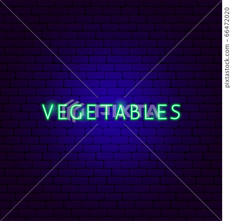 Vegetables Neon Text 66472020