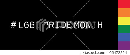 Social Media LGBT Pride Month Hashtag on Black Social Media LGBT Pride Month Hashtag on Black 66472824