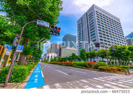 Tokyo cityscape in Japan Kasumigaseki's government district. I want a lane for bicycles 66473053