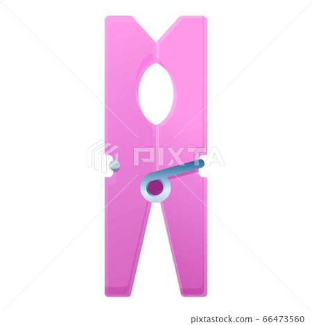Clothes pins icon, cartoon style Clothes pins icon, cartoon style 66473560
