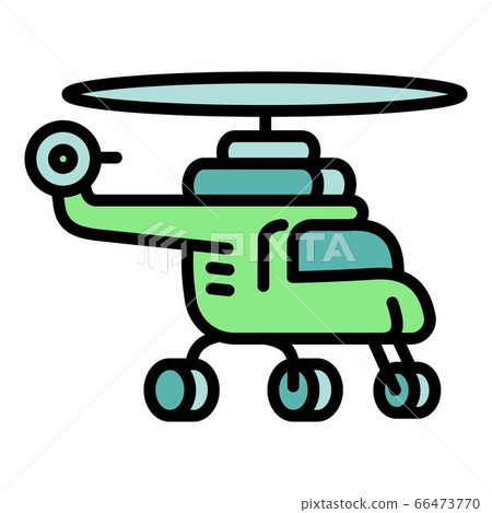 Flight helicopter icon, outline style Flight helicopter icon, outline style 66473770
