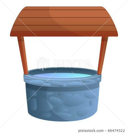 Clear water well icon, cartoon style Clear water well icon, cartoon style 66474322