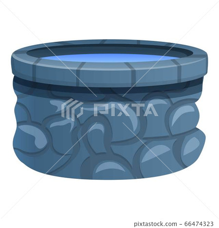 Ancient water well icon, cartoon style 66474323