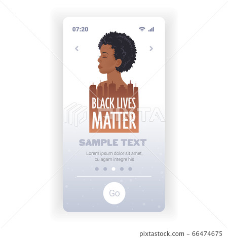 african american woman against racial discrimination i cant breathe black lives matter concept african american woman against racial discrimination i cant breathe black lives matter concept 66474675