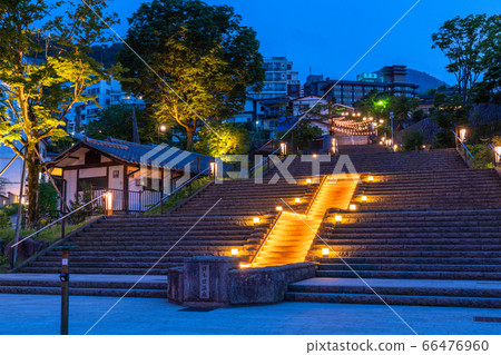 《Gunma Prefecture》Ikaho Onsen/Stairs at night 《Gunma Prefecture》Ikaho Onsen/Stairs at night 66476960