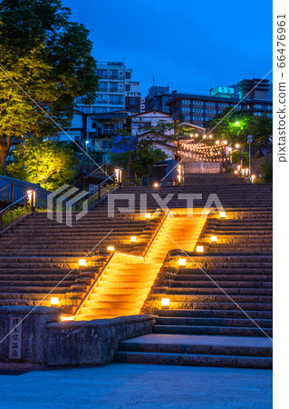 《Gunma Prefecture》Ikaho Onsen/Stairs at night 《Gunma Prefecture》Ikaho Onsen/Stairs at night 66476961