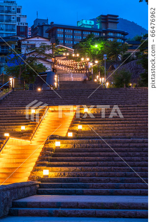 《Gunma Prefecture》Ikaho Onsen/Stairs at night 66476962