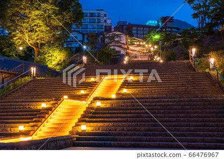 《Gunma Prefecture》Ikaho Onsen/Stairs at night 66476967