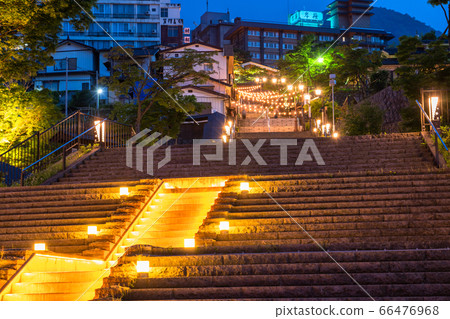 《Gunma Prefecture》Ikaho Onsen/Stairs at night 66476968