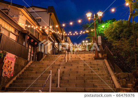 《Gunma Prefecture》Ikaho Onsen/Stairs at night 66476976