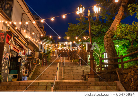 《Gunma Prefecture》Ikaho Onsen/Stairs at night 66476984