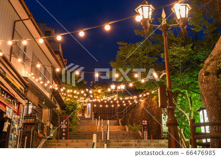 《Gunma Prefecture》Ikaho Onsen/Stairs at night 《Gunma Prefecture》Ikaho Onsen/Stairs at night 66476985