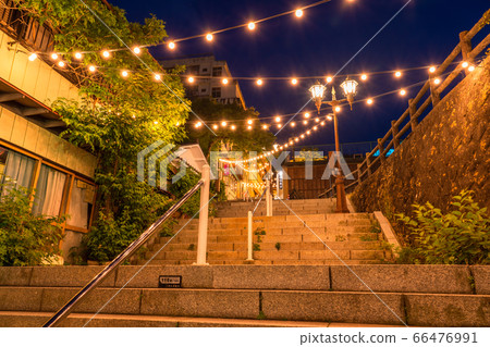 《Gunma Prefecture》Ikaho Onsen/Stairs at night 66476991